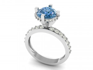 princess diamond engagement ring Modèles 3D en vedette