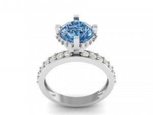 princess diamond engagement ring Modèles 3D en vedette