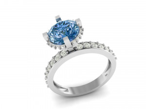 princess diamond engagement ring Modèles 3D en vedette