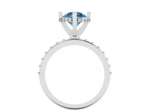 princess diamond engagement ring 3D Print Model