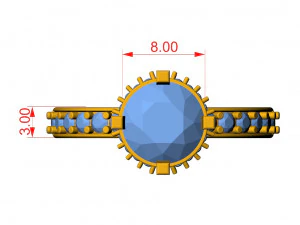 princess diamond engagement ring 3D Print Model