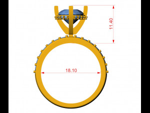 princess diamond engagement ring Modèles 3D en vedette