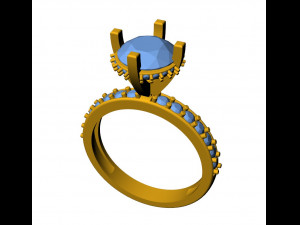 princess diamond engagement ring Modèles 3D en vedette