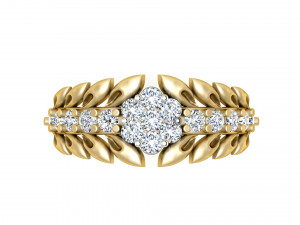 diamond leaf ring 3D Принт Модель