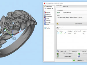 diamond leaf ring 3D Print Model