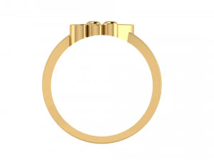 double heart ring 3D Print Model