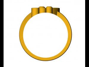 double heart ring 3D Print Model