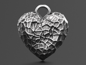hammer texture heart pendant 3D Принт Модель