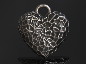 hammer texture heart pendant 3D Принт Модель