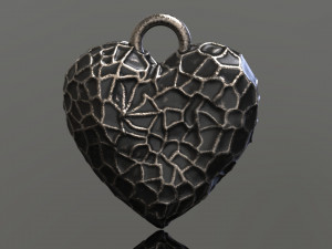 hammer texture heart pendant 3D Принт Модель