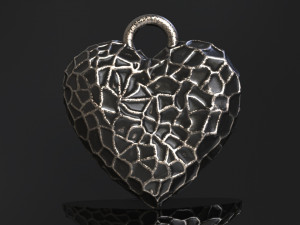 hammer texture heart pendant 3D Принт Модель