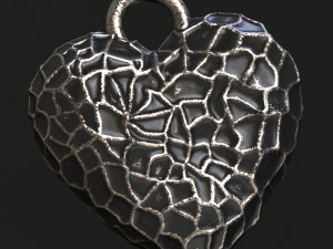 hammer texture heart pendant 3D Принт Модель