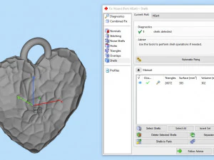 hammer texture heart pendant 3D Print Model