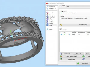 heart leaf diamond ring 3D Print Model
