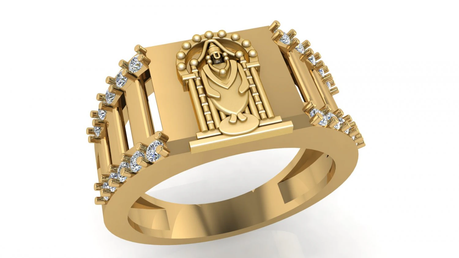Balaji diamond ring 3D Print Model .c4d .max .obj .3ds .fbx .stl .blend 