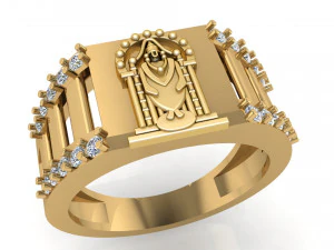 Balaji pırlanta yüzük 3D Baskı Modeli