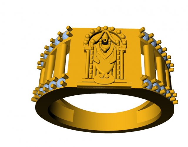 Yellow Gold Balaji Diamond Ring, Size: 17 at Rs 64510 in Kochi | ID:  19047278491