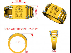 Balaji diamond ring Modèles 3D en vedette