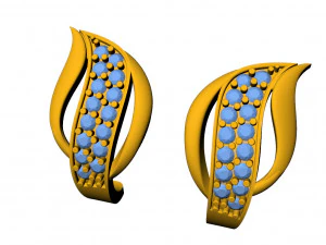 diamond earrings 3D Print Model