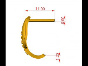 diamond earrings 3D Print Model