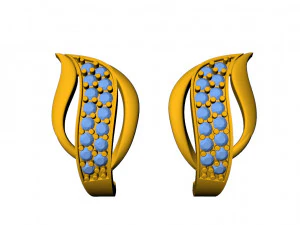 diamond earrings 3D Print Model