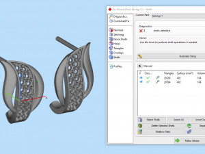 diamond earrings 3Dプリントモデル