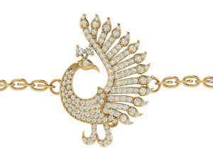 Peacock bracelet charm 3D Print Model