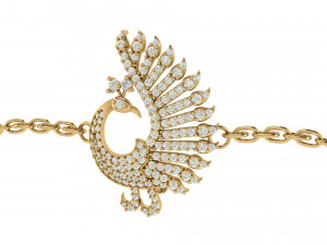 Peacock bracelet charm 3D Print Model