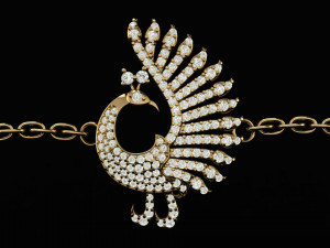 Peacock bracelet charm 3D Print Model