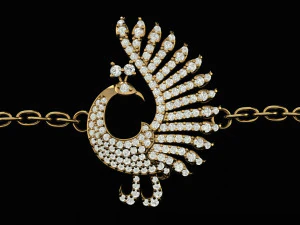 Peacock bracelet charm 3D Print Model