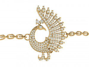Peacock bracelet charm 3D Print Model