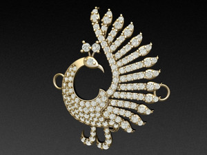 Peacock bracelet charm 3D Print Model