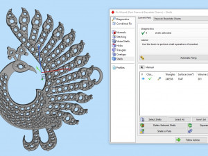 Peacock bracelet charm 3D Print Model
