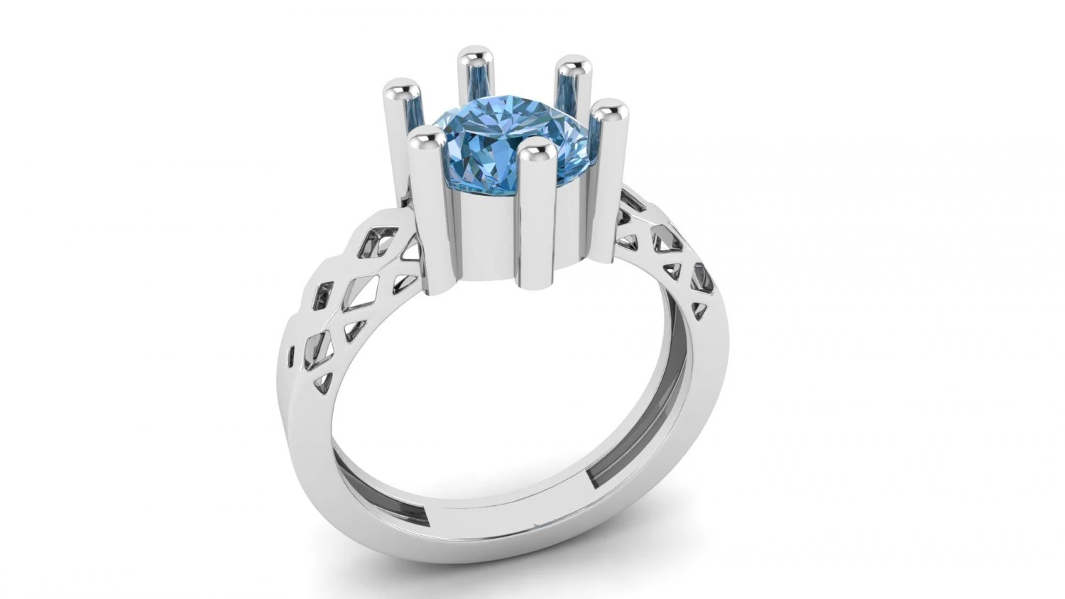 modern style princess ring 3D Print Model .c4d .max .obj .3ds .fbx .stl .blend 
