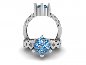 modern style princess ring 3D 打印模型
