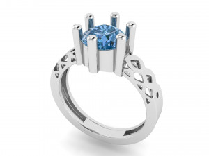 modern style princess ring 3D 打印模型