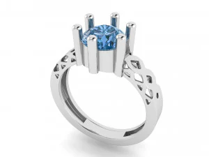 modern style princess ring 3D Print Model