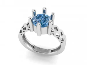 modern style princess ring 3D Print Model