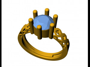 modern style princess ring 3D 打印模型