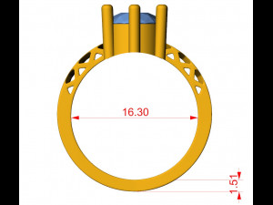modern style princess ring 3D 打印模型