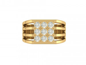 Mens diamond ring 002 3D 打印模型