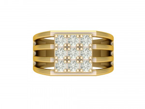 Mens diamond ring 002 3D 打印模型