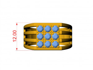 Mens diamond ring 002 3D 打印模型
