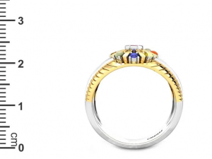 cocktail navratna ring 3Dプリントモデル