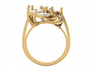 marquise engagement ring 3D Baskı Modeli