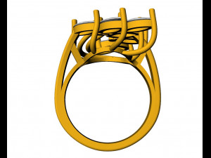 marquise engagement ring 3D Baskı Modeli