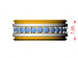 Titanium silver diamond band 3D Print Model