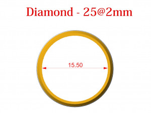 Titanium silver diamond band 3Dプリントモデル