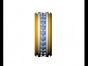 Titanium silver diamond band 3D Print Model