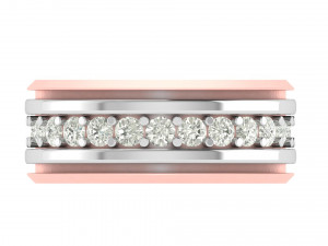 Titanium silver diamond band 3Dプリントモデル